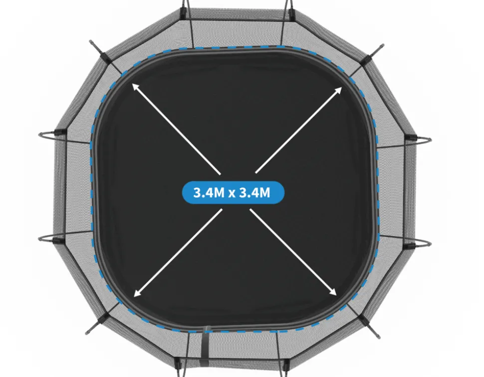 SPRINGFREE TRAMPOLINE - Springfree Trampoline Grand Carré Trampoline (NULL,4 x 3,4m)