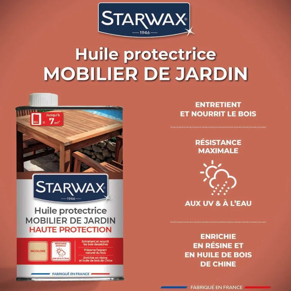 STARWAX - Huile protectrice teck et bois exotiques 500ML