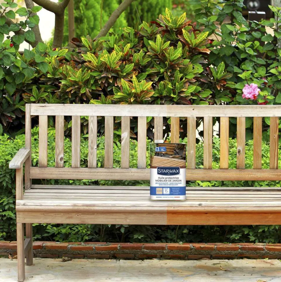 STARWAX - Huile protectrice pour mobilier de jardin 1 L Incolore