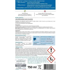 STARWAX - Huile rénovatrice teinte teck pour mobilier en bois grisé 750 ml