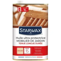 STARWAX - Huile ultra protectrice mobilier de jardin en bois 750ML