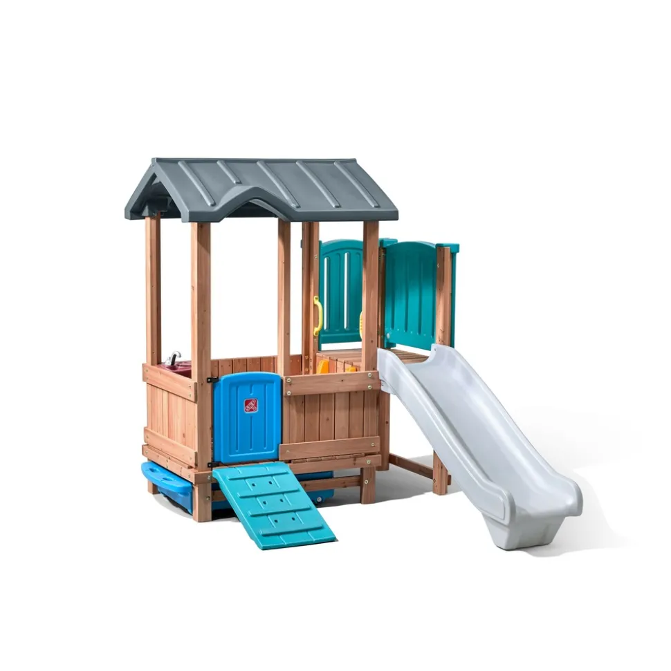 STEP2 - Step2 woodland adventure maison enfant avec toboggan