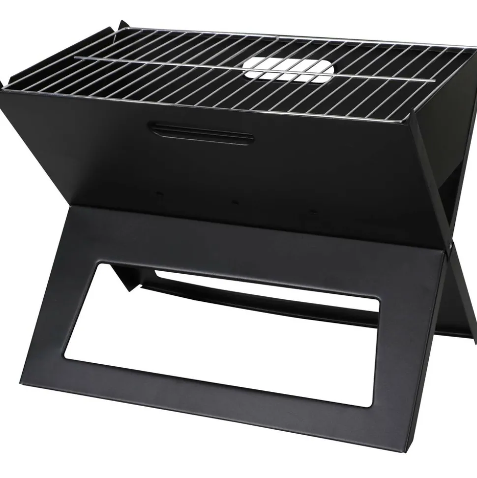 SUNNYDAYS - Barbecue à charbon pliable - l. 44,5 x l. 30,5 cm - noir