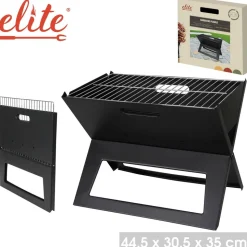SUNNYDAYS - Barbecue à charbon pliable - l. 44,5 x l. 30,5 cm - noir