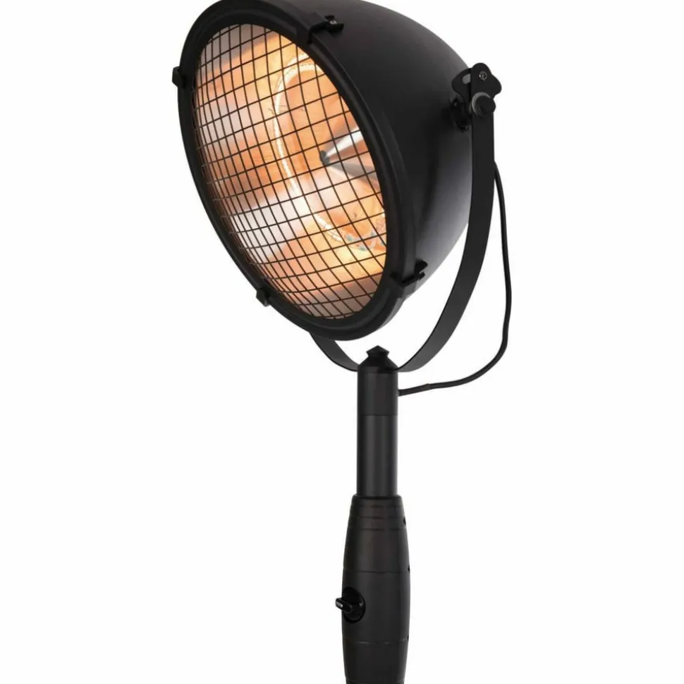 SUNRED - Chauffage sur pied indus 2100 w halogène noir