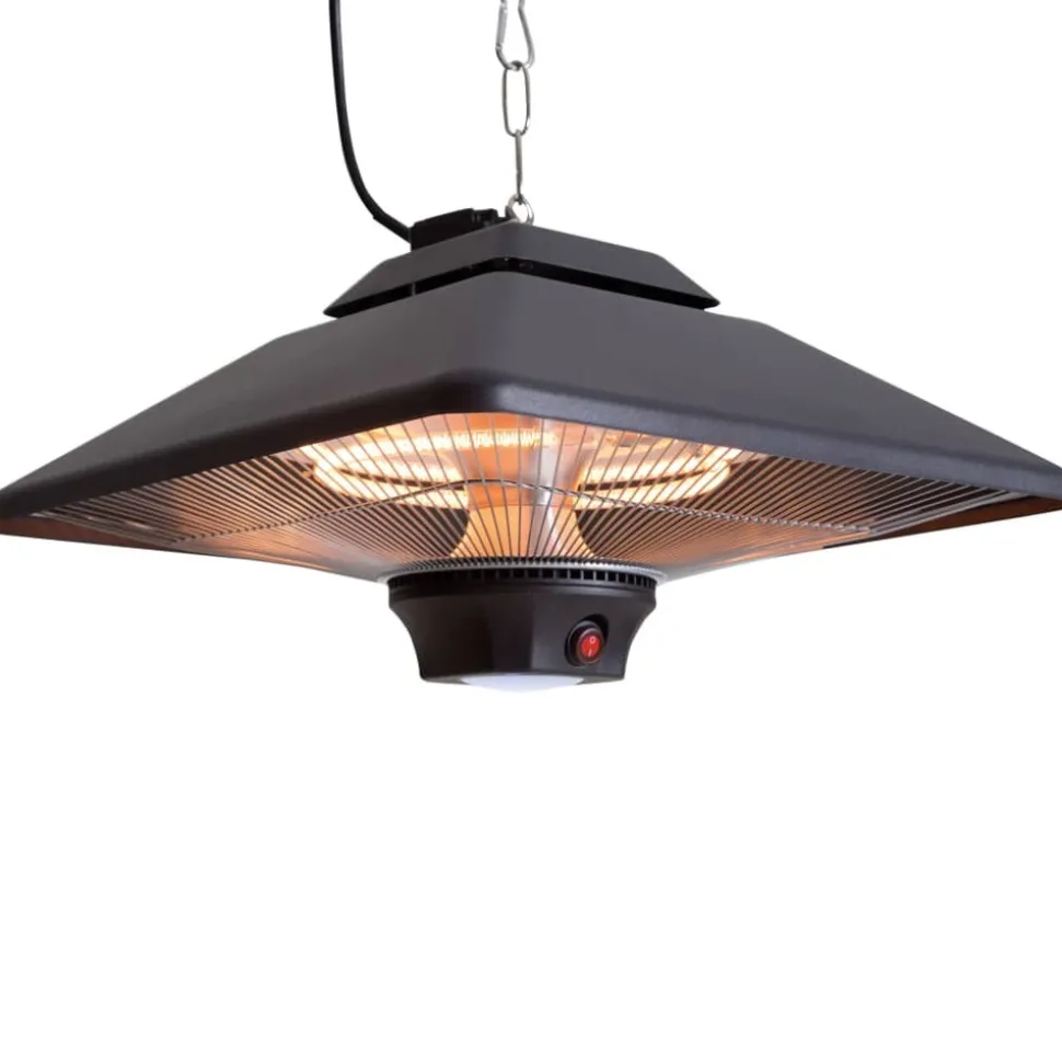 SUNRED - Chauffage suspendu spica square 2000 w halogène noir ce17sq-b