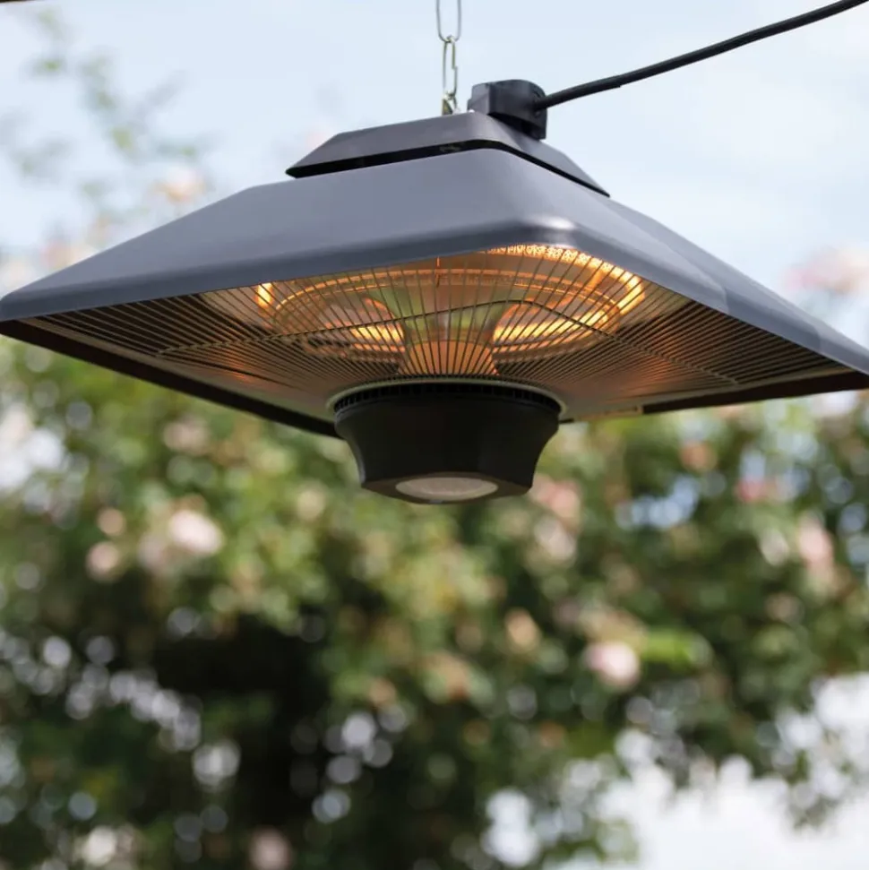 SUNRED - Chauffage suspendu spica square 2000 w halogène noir ce17sq-b
