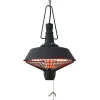SUNRED - Chauffage suspendu indus 2100 w halogène noir rsh16