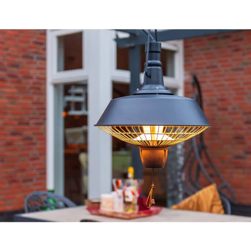 SUNRED - Chauffage suspendu indus 2100 w halogène noir rsh16