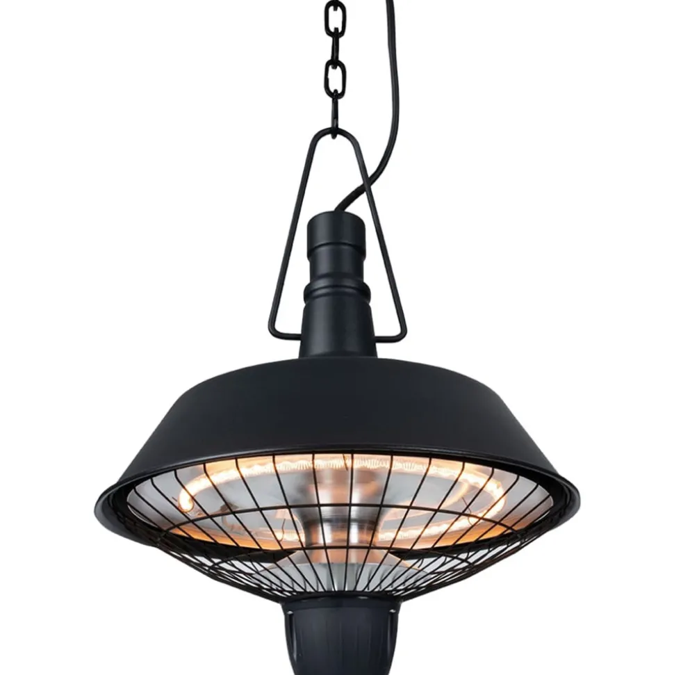 SUNRED - Chauffage suspendu indus 2100 w halogène noir rsh16