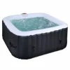 SUNSPA - Spa gonflable - ac02 - 185 x 65 cm - 6 places - carré (livré avec filtre, cadenas, tapis de sol et couverture)