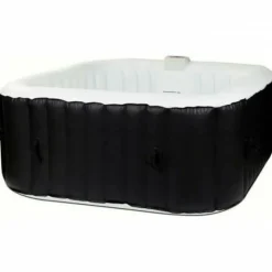 SUNSPA - Spa gonflable - ac02 - 185 x 65 cm - 6 places - carré (livré avec filtre, cadenas, tapis de sol et couverture)