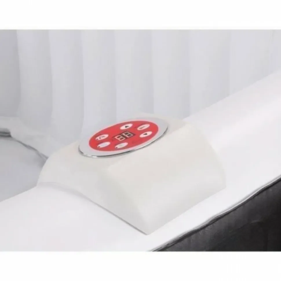 SUNSPA - Spa gonflable - ac02 - 185 x 65 cm - 6 places - carré (livré avec filtre, cadenas, tapis de sol et couverture)