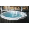 SUNSPA - Spa gonflable - af01 - 208 x 65 cm - 6 places - rond (livré avec filtre, cadenas, tapis de sol et couverture)