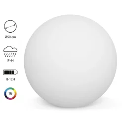 SWEEEK - Boule led 50cm - sphère décorative lumineuse. 16 couleurs. Ø 50 cm