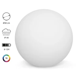 SWEEEK - Boule led 30cm - sphère décorative lumineuse. 16 couleurs. Ø 30 cm