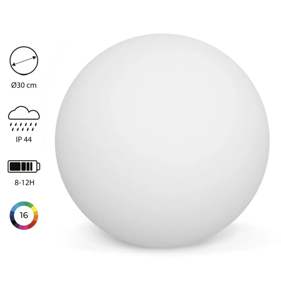 SWEEEK - Boule led 30cm - sphère décorative lumineuse. 16 couleurs. Ø 30 cm
