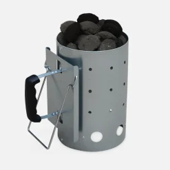 SWEEEK - Cheminée d'allumage xl. Pour barbecue charbon de bois. Allume braises démarrage rapide. 20 x 30cm