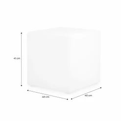 SWEEEK - Cube led 40cm - cube décoratif lumineux. 16 couleurs. 40cm. Rechargeable. Télécommande