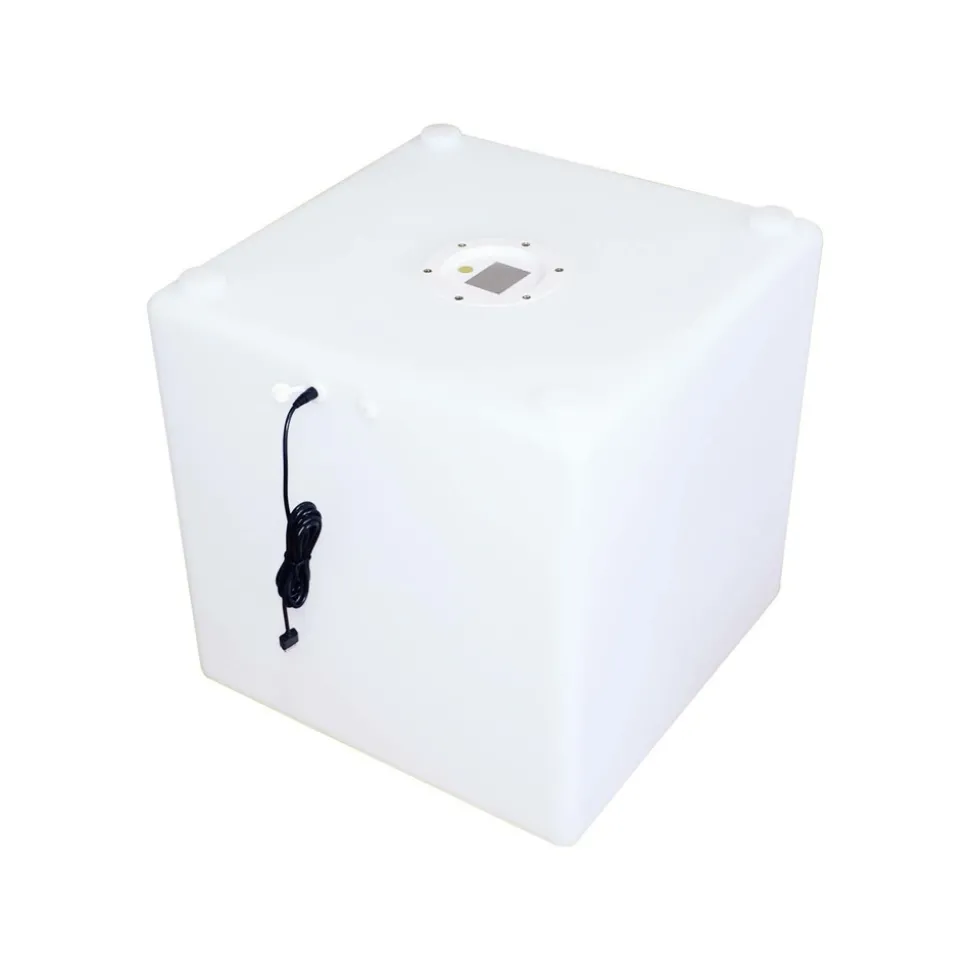 SWEEEK - Cube led 40cm - cube décoratif lumineux. 16 couleurs. 40cm. Rechargeable. Télécommande