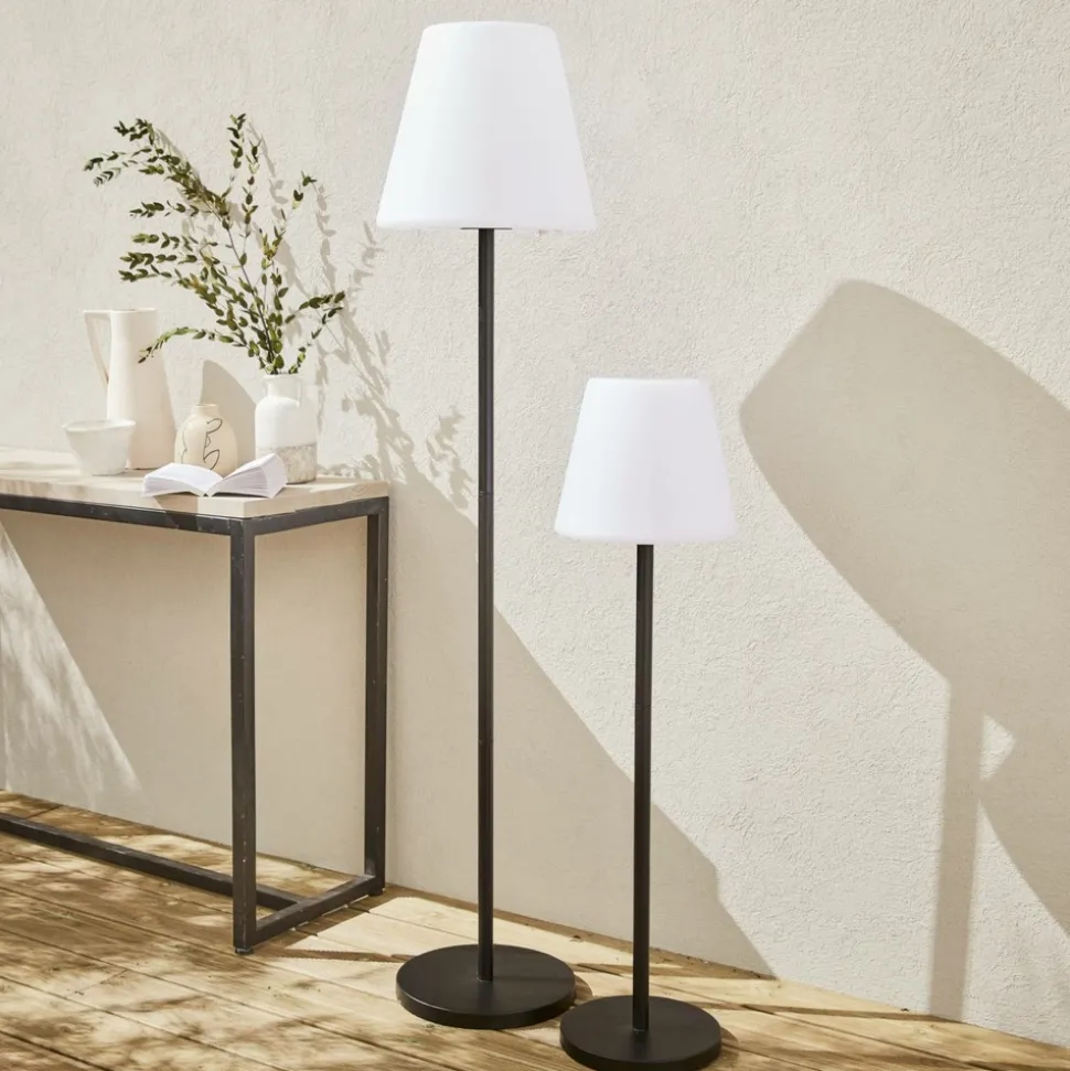 SWEEEK - Lampadaire extérieur 150 cm lampada xl led hybride . Lampe multicolore sur pied. Luminaire design à batterie. Solaire. Télécommandé