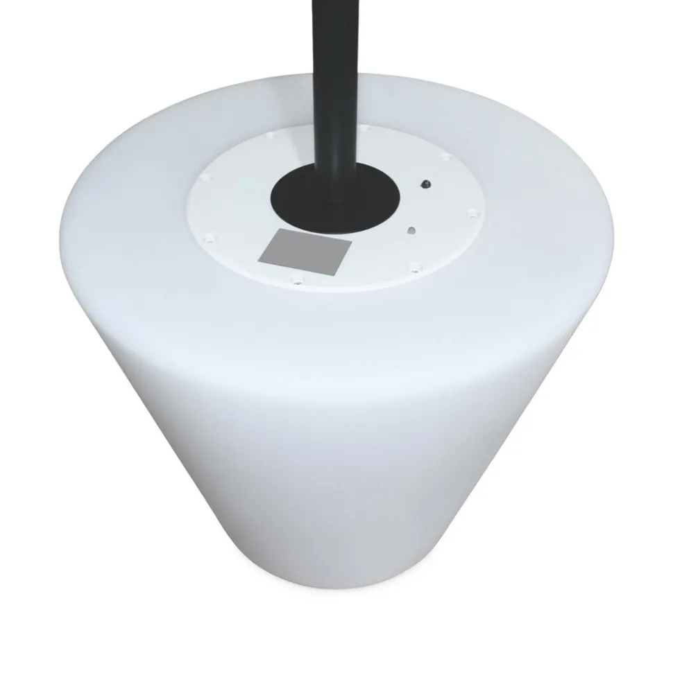 SWEEEK - Lampadaire extérieur 150 cm lampada xl led hybride . Lampe multicolore sur pied. Luminaire design à batterie. Solaire. Télécommandé