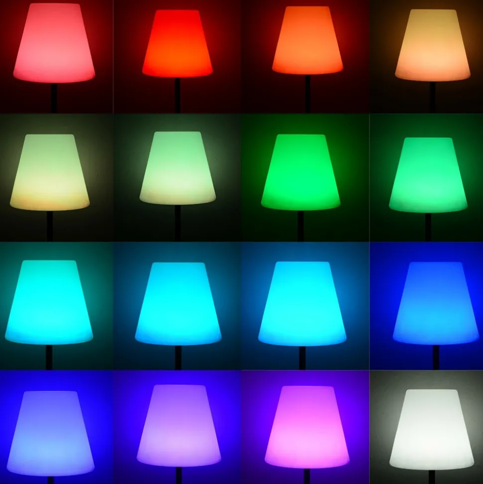 SWEEEK - Lampadaire extérieur 150 cm lampada xl led hybride . Lampe multicolore sur pied. Luminaire design à batterie. Solaire. Télécommandé