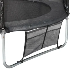 SWEEEK - Trampoline 250 cm. Gris. Avec filet de protection. Bâche. Filet pour chaussures. Kit d鈥檃ncrage