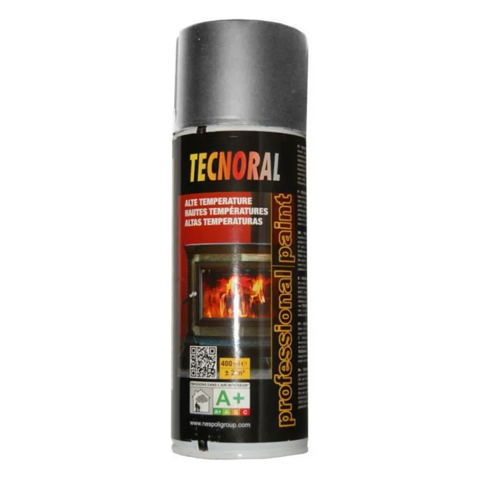 TECNORAL - - bombe de peinture aérosol - argent pour haute température