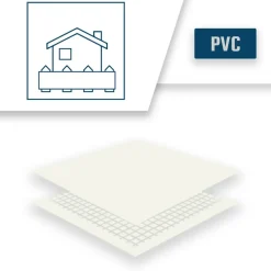 TECPLAST - Bâche brise vue sans oeillets 1,5x10m xp640bv blanche - garantie 10 ans tecplast