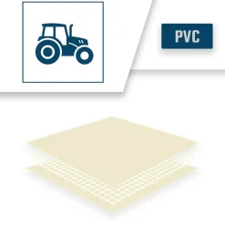 TECPLAST - Bâche brise vue sans oeillets 3x8 m xp640bv ivoire - garantie 10 ans tecplast