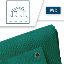 TECPLAST - Bâche brise vue micro-perforée tecplast mp460bv 3x3m - verte - garantie 5 ans