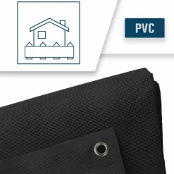 TECPLAST - Bâche brise vue micro-perforée tecplast mp460bv 4x5m - noire - garantie 5 ans