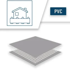 TECPLAST - Bâche brise vue sans oeillets 3x12 m xp640bv grise - garantie 10 ans tecplast