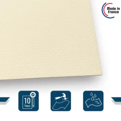 TECPLAST - Bâche brise vue sans oeillets 3x9 m xp640bv ivoire - garantie 10 ans tecplast