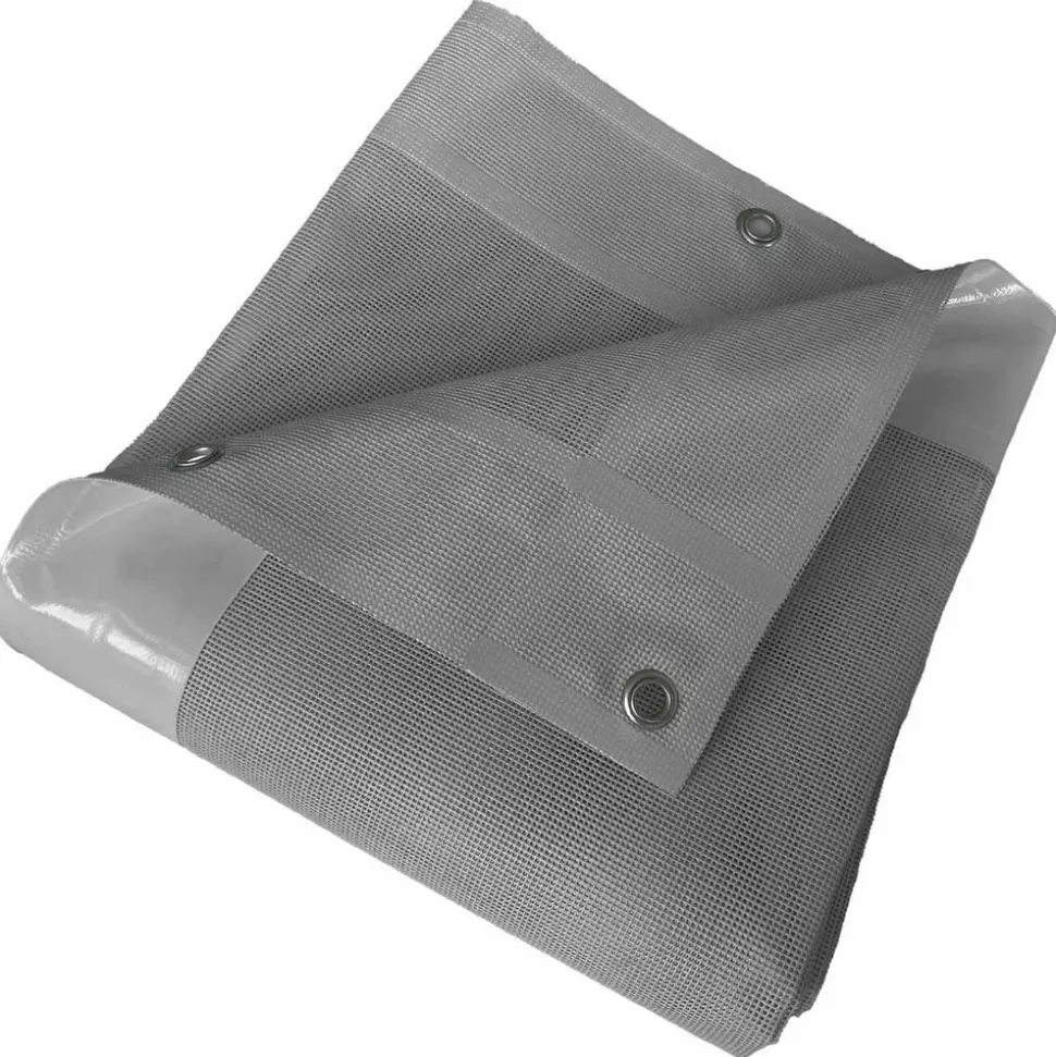 TECPLAST - Bâche brise vue micro-perforée tecplast mp460bv 4x5m - grise - garantie 5 ans