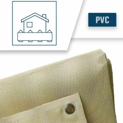TECPLAST - Bâche brise vue micro-perforée tecplast mp460bv 3x5m - ivoire - garantie 5 ans