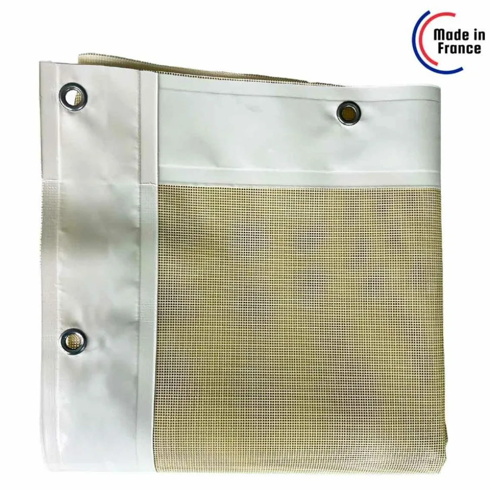 TECPLAST - Bâche brise vue micro-perforée tecplast mp460bv 4x5m - ivoire - garantie 5 ans