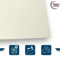TECPLAST - Bâche brise vue sans oeillets 1,5x6 m xp640bv blanche - garantie 10 ans tecplast