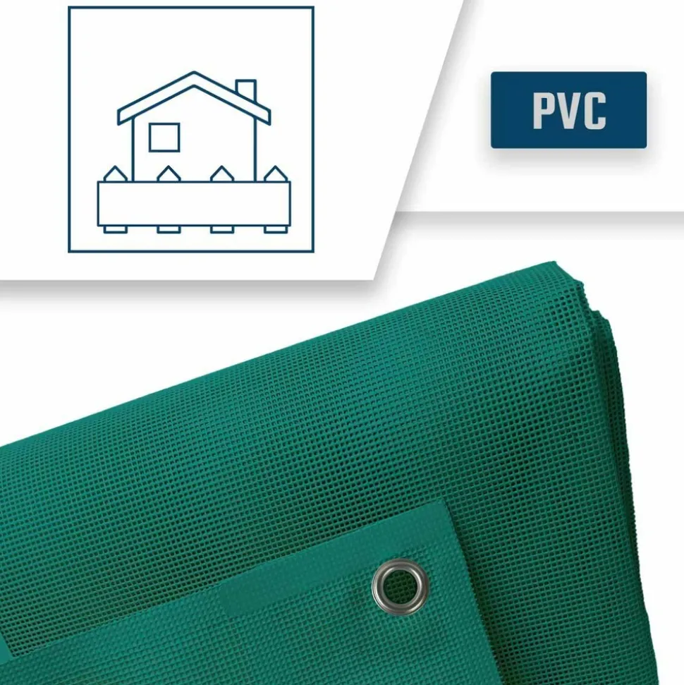 TECPLAST - Bâche brise vue micro-perforée tecplast mp460bv 3x4m - verte - garantie 5 ans
