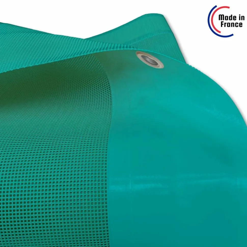 TECPLAST - Bâche carport micro-perforée tecplast mp460cp 4x5 m - verte - garantie 5 ans