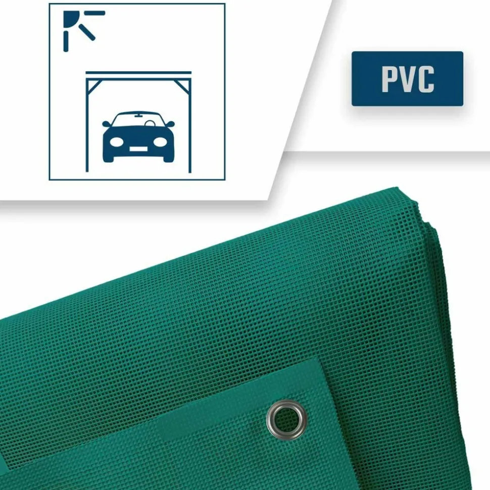 TECPLAST - Bâche carport micro-perforée tecplast mp460cp 4x4 m - verte - garantie 5 ans