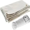 TECPLAST - Pack toile pergola blanc crème 3x4 m tecplast lp506pr + sandow blanc 20m