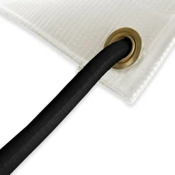 TECPLAST - Pack toile pergola blanc crème 3x4 m tecplast lp640pr + sandow noir 20m