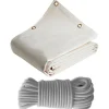 TECPLAST - Pack toile pergola blanc crème 3x4 m tecplast lp640pr + sandow gris 20m