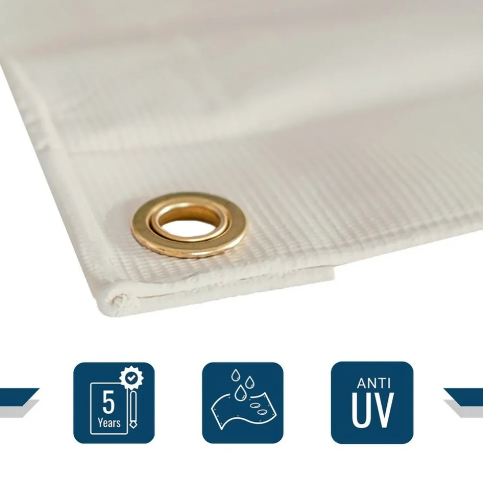 TECPLAST - Pack toile pergola blanc crème 3x4 m tecplast lp506pr + sandow ivoire 20m