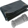 TECPLAST - Pack toile pergola gris anthracite 3x4 m tecplast lp506pr + sandow gris 20m