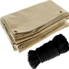 TECPLAST - Pack toile pergola beige foncé 3x4 m tecplast lp506pr + sandow noir 20m