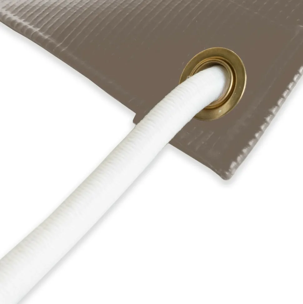 TECPLAST - Pack toile pergola taupe 3x4 m tecplast lp640pr + sandow blanc 20m