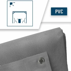 TECPLAST - Toile pergola micro-perforée tecplast mp460pr 3x5 m - grise - garantie 5 ans